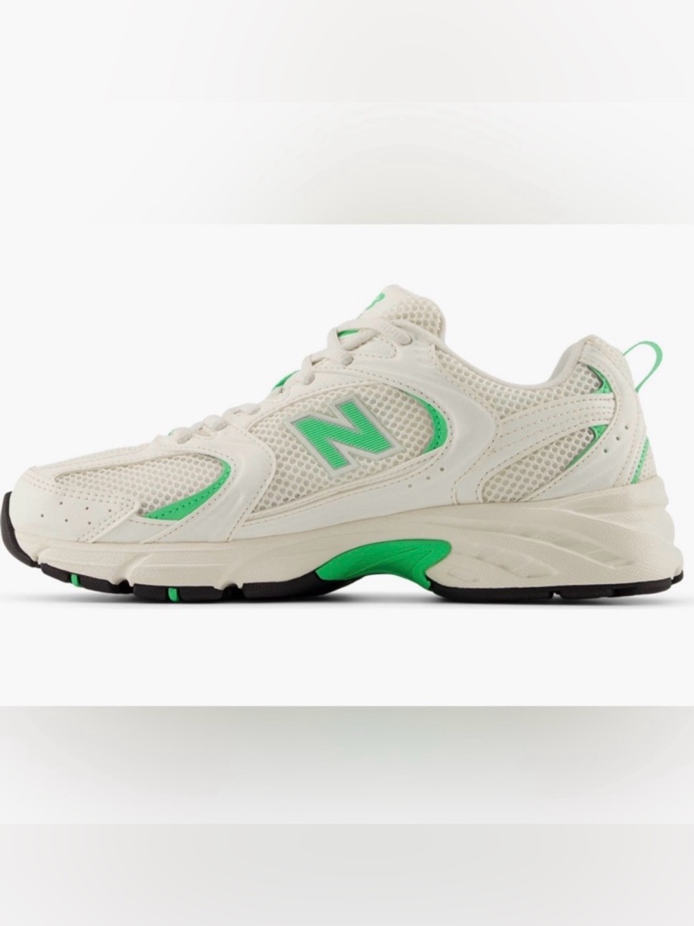 New Balance Gender Inclusive 530 Sneaker Sea Salt Lime Leaf Women’s 8 Men’s 6.5